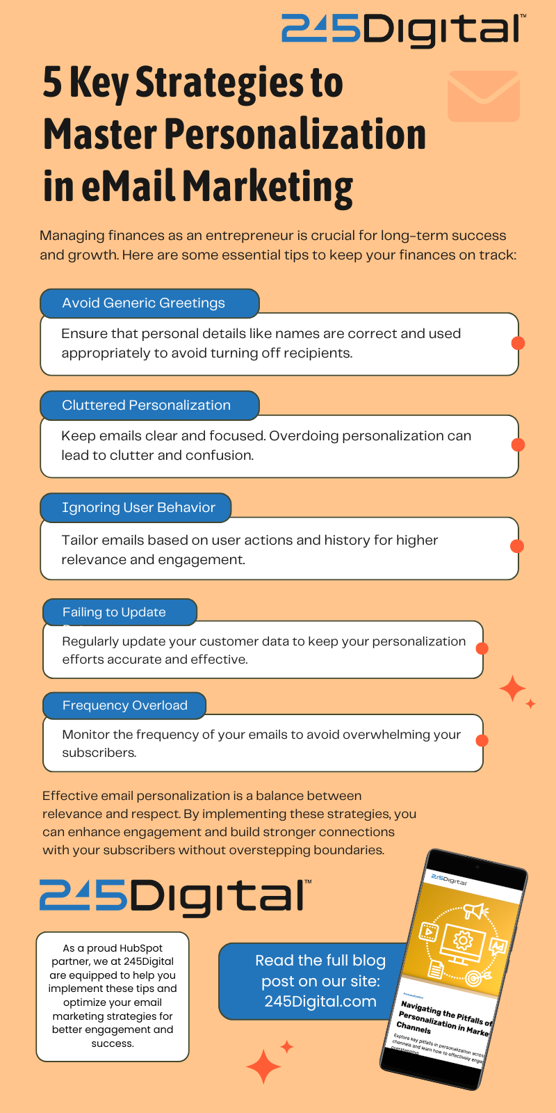 SOCIAL POST to promote BLOG 5 Key Strategies to Master Personalization in eMail Marketing - (Infographic)